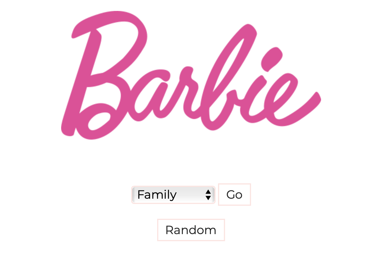 Screenshot of Barbiepedia site.